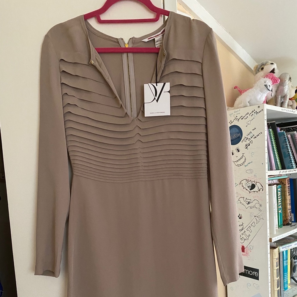 Diane Von Furstenberg Mauve Silk Kimian Dress